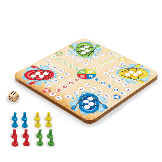"Addo Games Wooden Snakes, Ladders & Ludo"