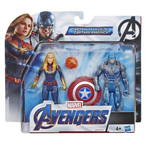 Marvel Avengers Action Figures - Captain Marvel and Captain America