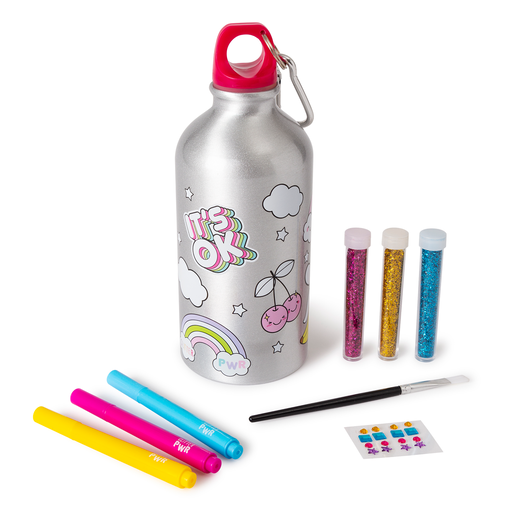 Glitter PWR Colour Your Own Water Bottle