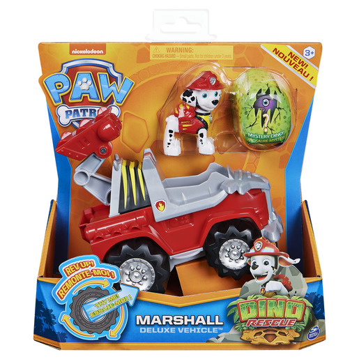 Paw Patrol Dino Rescue Deluxe Vehicle and Mystery Dinosaur - Marshall