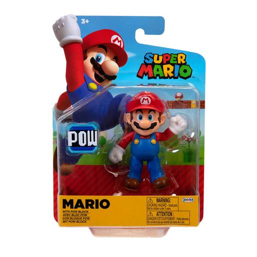 Super Mario 10cm Figure - Mario With POW Block