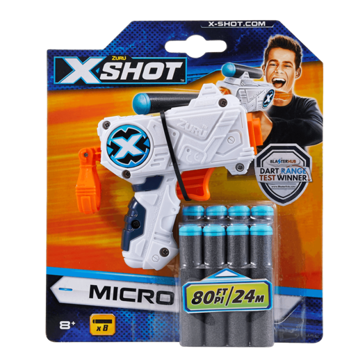 X-Shot Micro Foam Dart Blaster - 8 Darts By ZURU