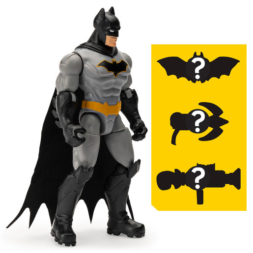 DC Comics The Caped Crusader 10cm Figure with 3 Mystery Accessories - The Rebirth Batman
