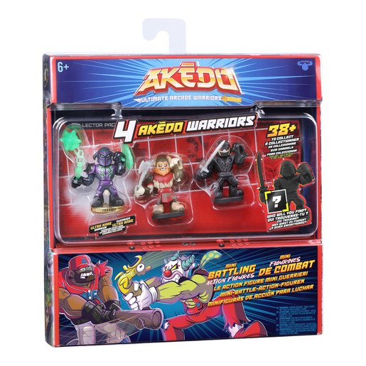 "Akedo Ultimate Arcade Warrior Collectors 4pk - Darksting, Axel & Nightblade 3.5' Action Figures"