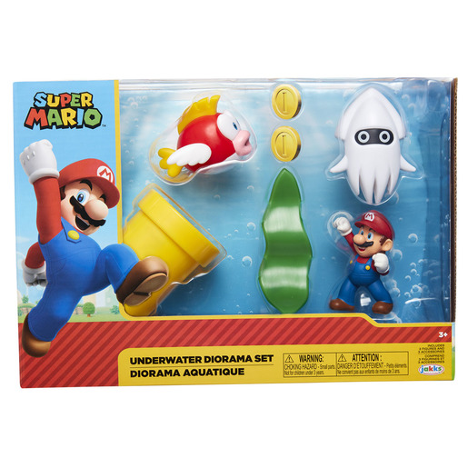 Super Mario Underwater 2.5' Figure Diorama Play Set