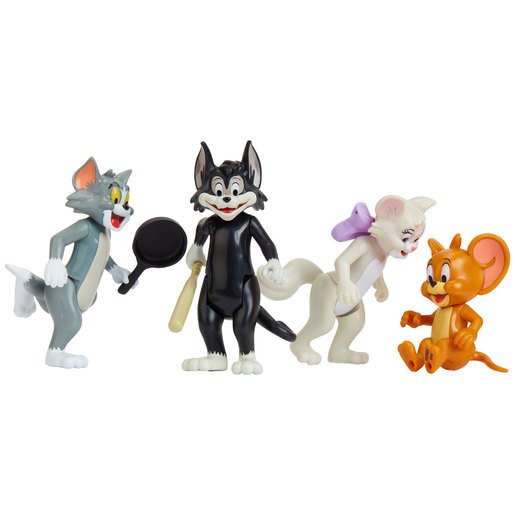 "Tom & Jerry Figure 4-Pack Friends & Foes: Tom, Jerry, Toots & Butch "