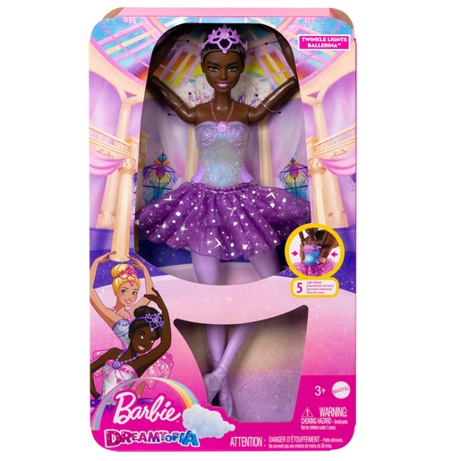 Barbie Dreamtopia Twinkle Lights Ballerina Doll with Purple Tutu