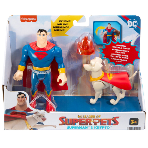 DC League of Super-Pets Superman & Krypto Figures