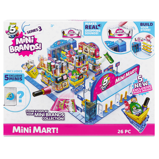 5 Surprise Mini Brands Series 3 Mini Mart with 5 Exclusive Minis by ZURU