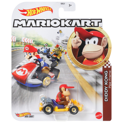 Hot Wheels Mario Kart - Diddy Kong Pipe Frame 1:64 Diecast Vehicle