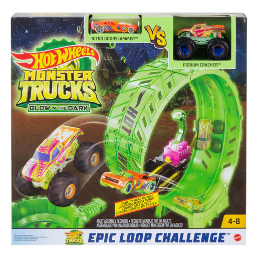 Hot Wheels Monster Trucks - Glow-In-The Dark Epic Loop Challenge Playset