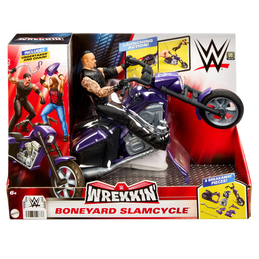 WWE Wrekkin' Boneyard Slamcycle Vehicle with Undertaker Action Figure