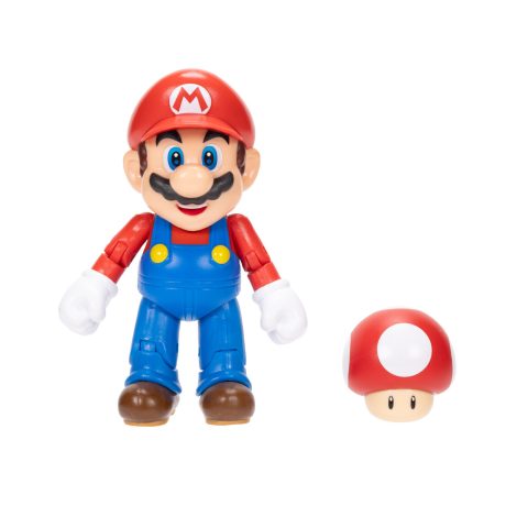 Figurë Super Mario With Power Up Mushroom, 10cm