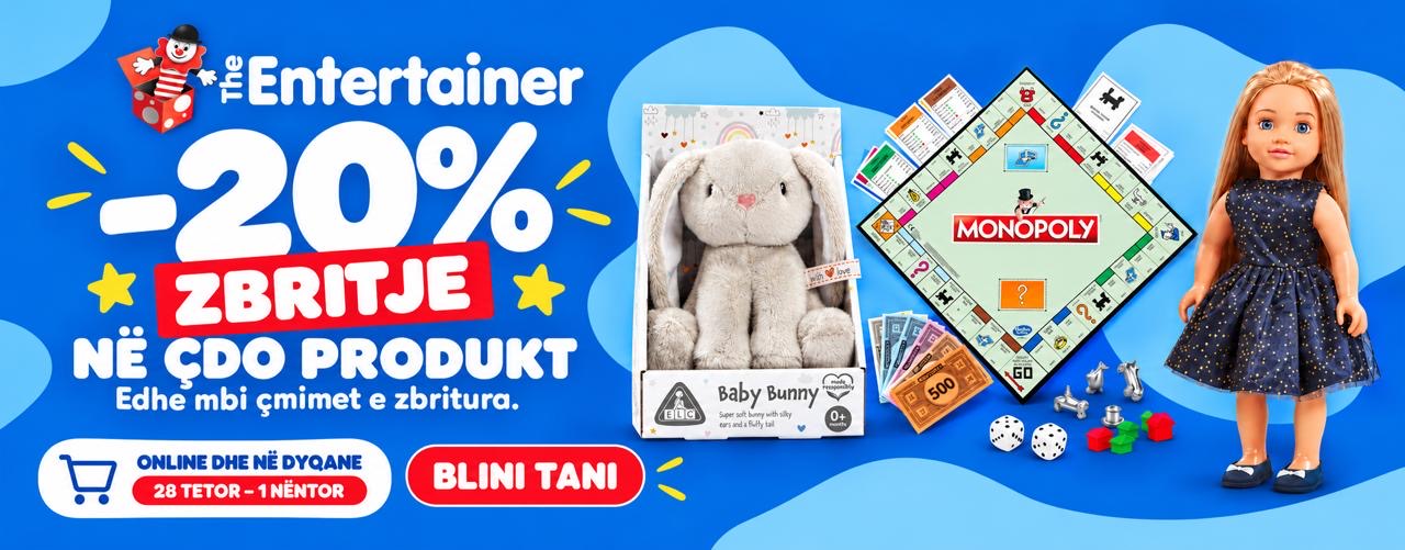 20% zbritje në çdo produkt, edhe mbi çmimet e zbritura. 28 tetor–1 nëntor.